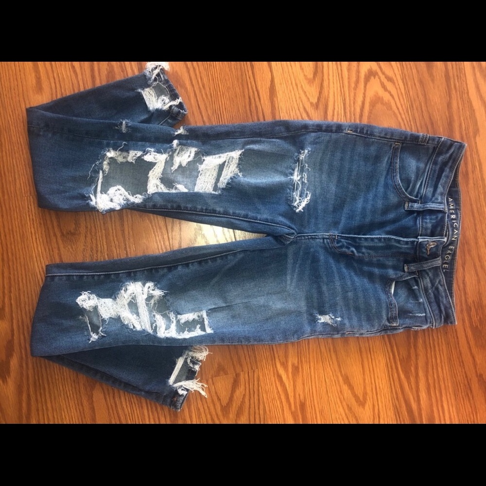 american eagle super high rise jeans
